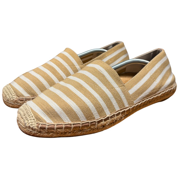 VIONIC Valeri Women's 11 Espadrille Tan White Stripes Slip On Comfort - Picture 5 of 12